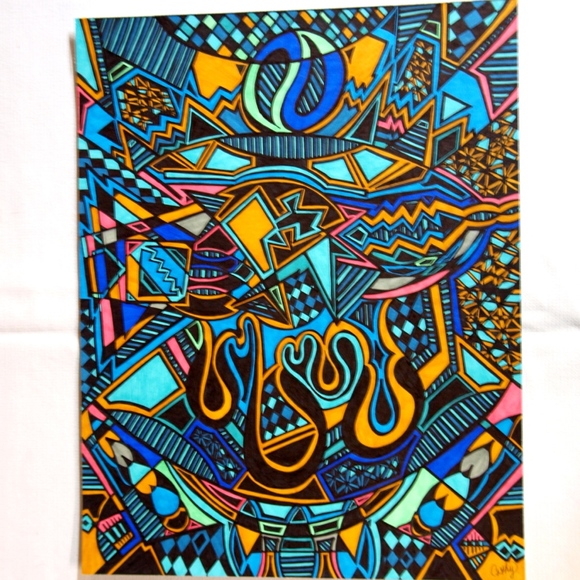 Success by Cathy Original Art Framed Abstract Art - Picture 4 of 7